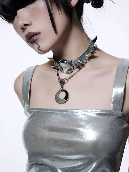 Punk choker chain necklace【s0000008322】