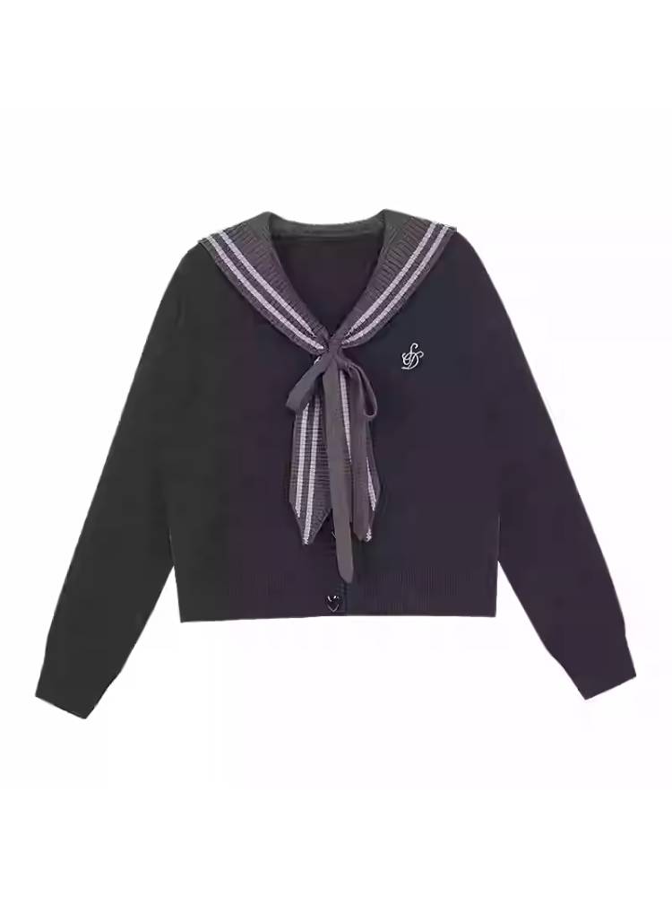 Sailor style knit cardigan【s0000011296】