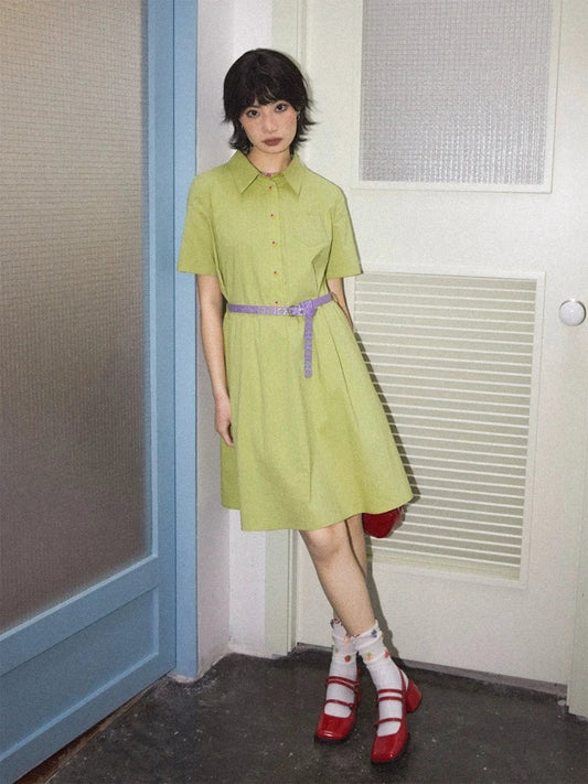 Casual short shirt dress【s0000007801】