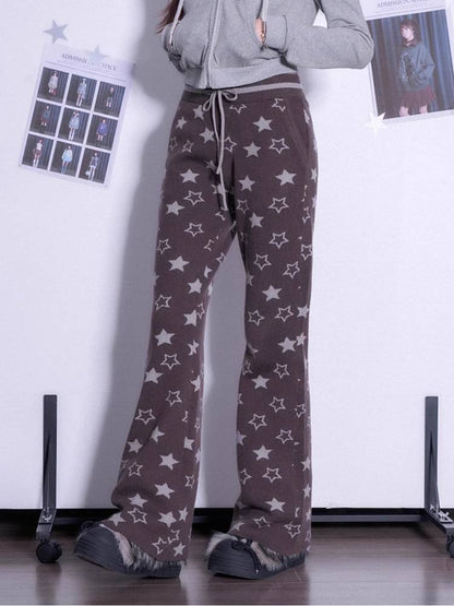 Star knit loose pants【s0000011292】