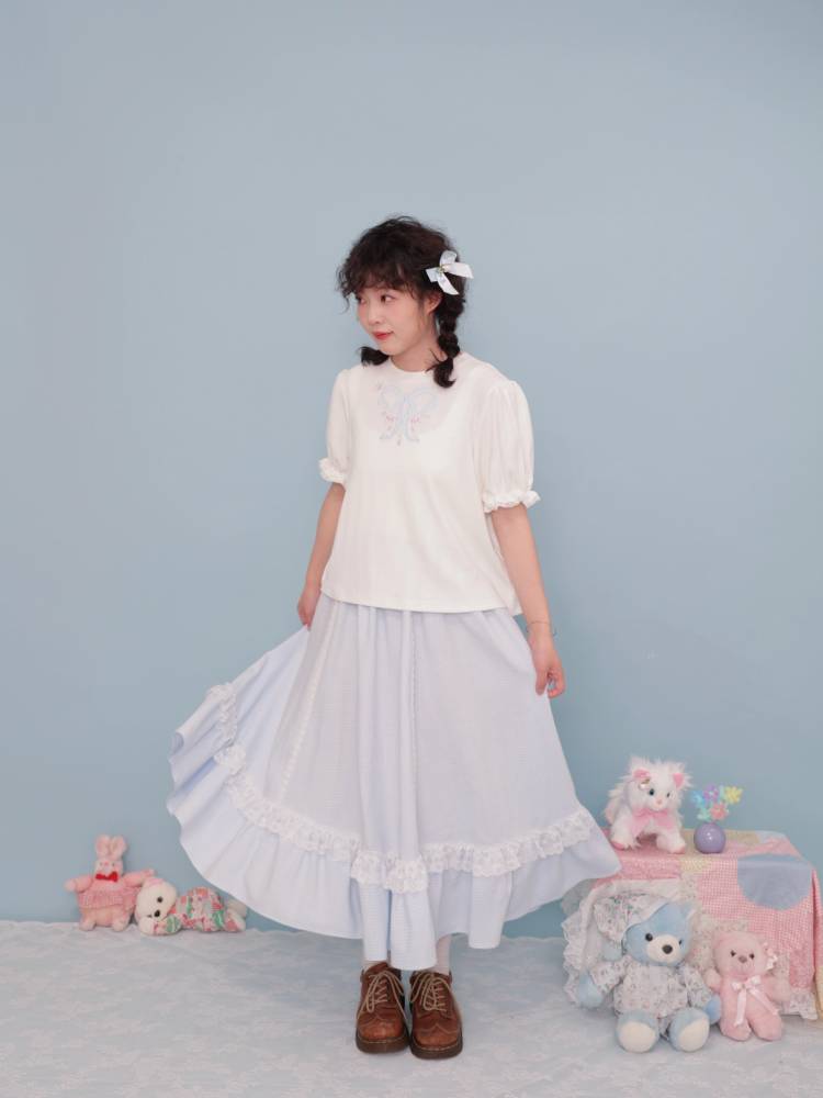 Retro girl plaid skirt【s0000009499】