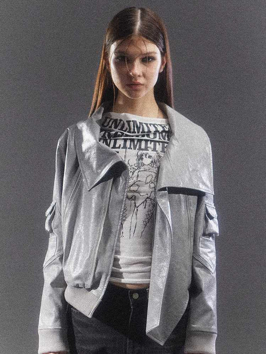 실버 회색 캐주얼 재킷 [S0000010405]