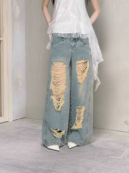 Wide Leg High Waist Jeans [S0000009225]