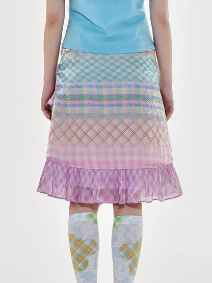 Plaid A-line skirt【s0000009515】