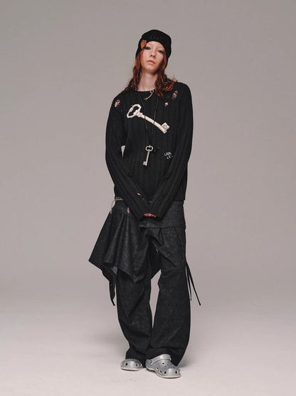 Wide leg casual pants【s0000011463】