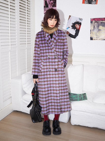 격자 무늬 긴 코트 [S0000011303]