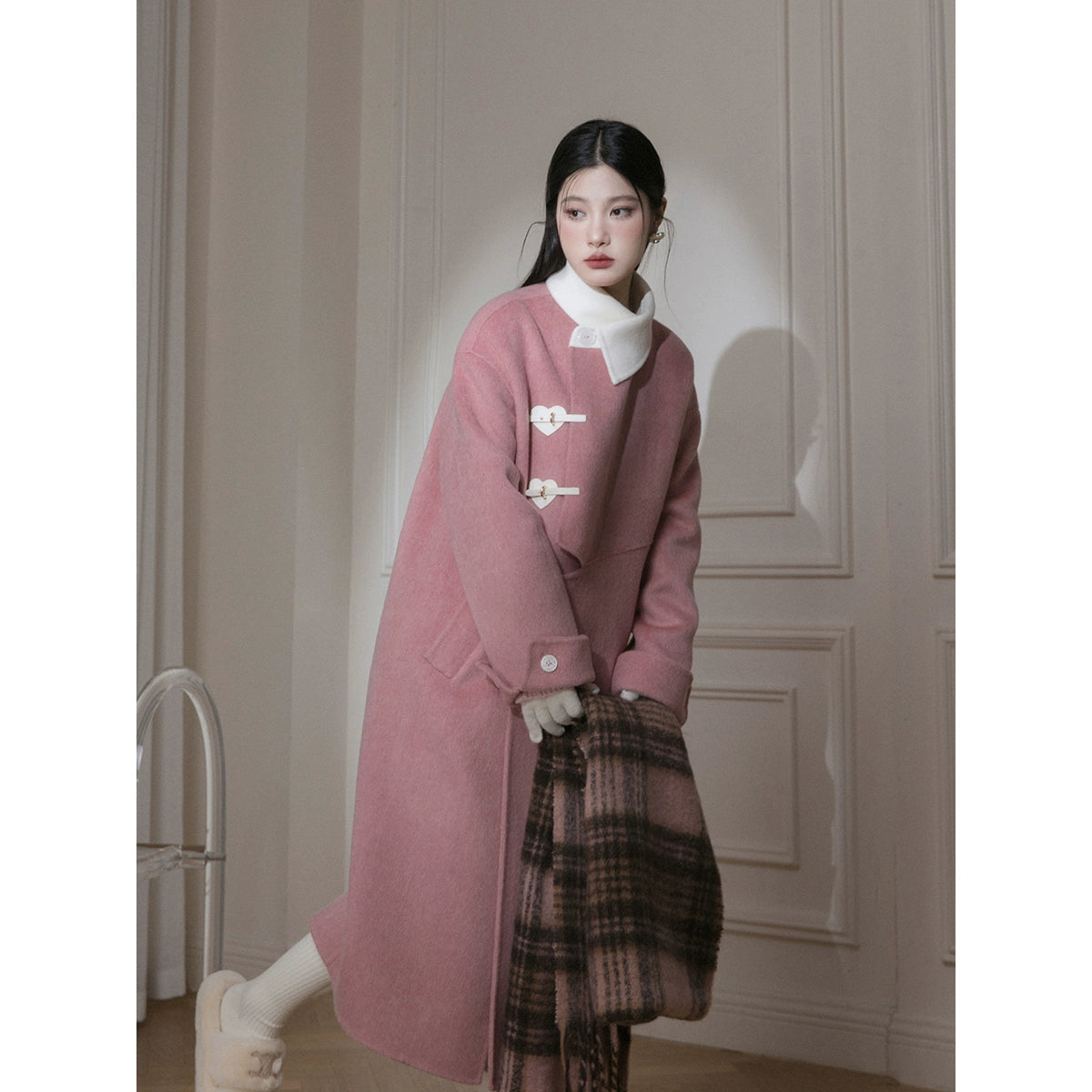 Alpaca double sided wool coat【s0000005818】