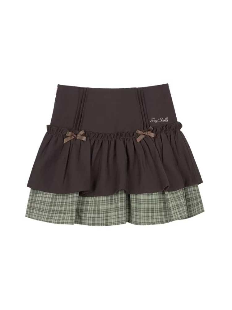 Checkered cake skirt【s0000009650】