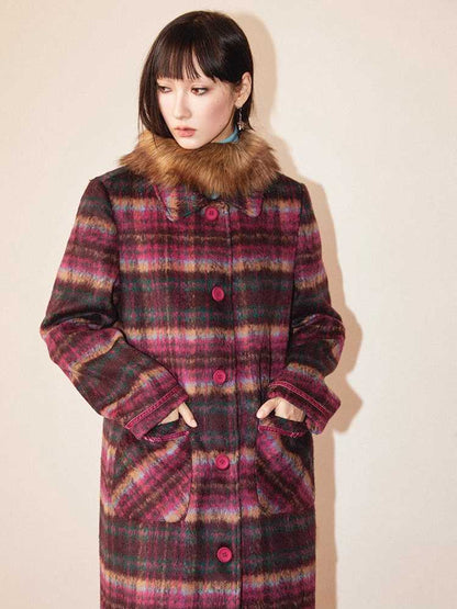 PLAID WOOL COAT [S0000010705]