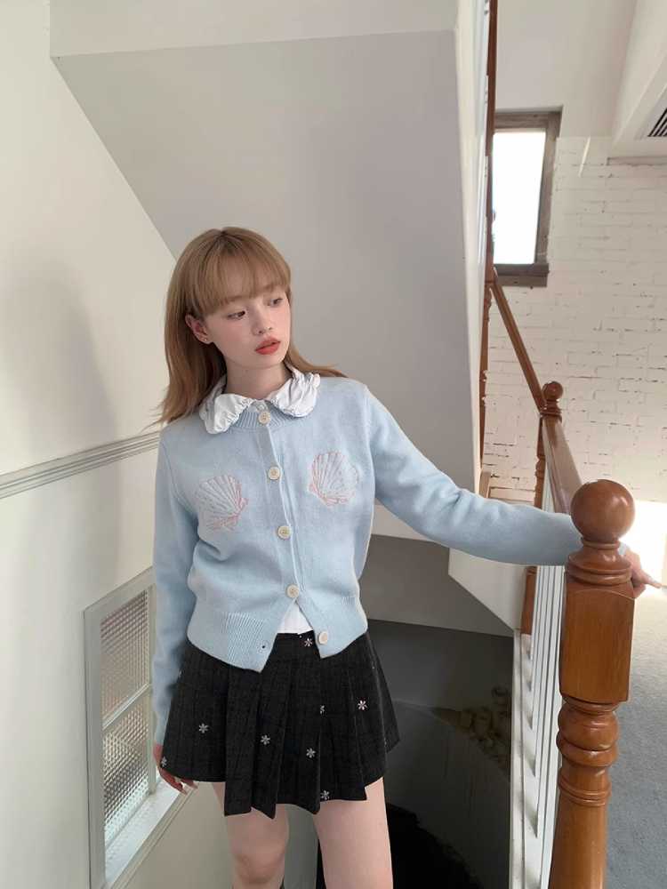 Doll collar long sleeve top【s0000010386】