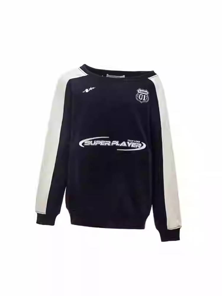 Off-the-shoulder jersey sweatshirt【s0000011412】