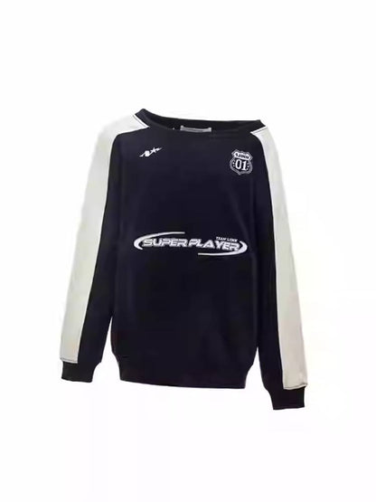 Off-the-shoulder jersey sweatshirt【s0000011412】