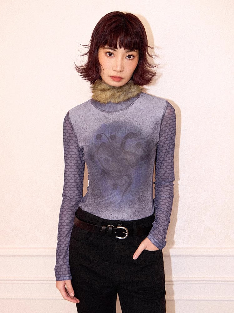 Chemical Girl printed long sleeve T-shirt【s0000011551】