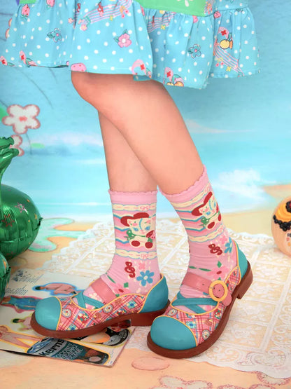 Retro color cotton socks set【s0000009528】