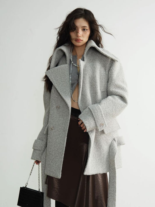 Light Grey Wool COAT [S0000010927]