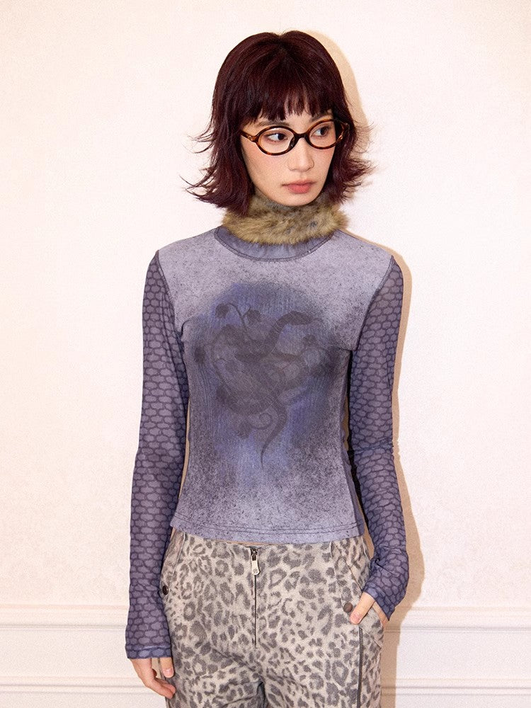 Chemical Girl printed long sleeve T-shirt【s0000011551】