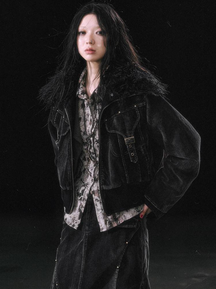 Fur cotton jacket【s0000011451】