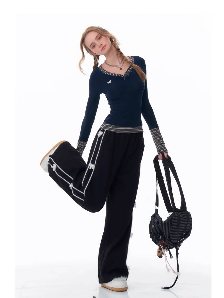 Straight wide leg casual sweatpants【s0000011074】