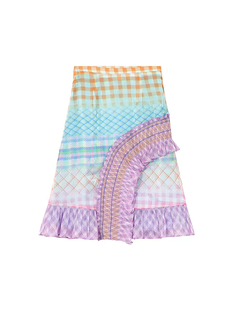 Plaid A-line skirt【s0000009515】