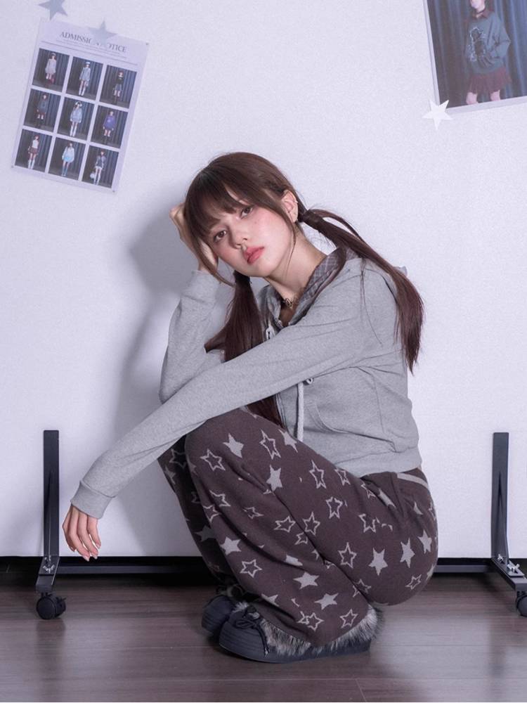 Star knit loose pants【s0000011292】