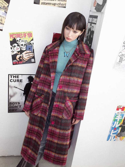 PLAID WOOL COAT [S0000010705]