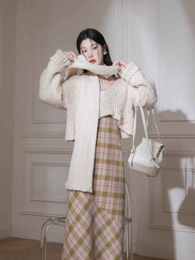 Vintage Wool Plaid Dress Suits【s0000005849】