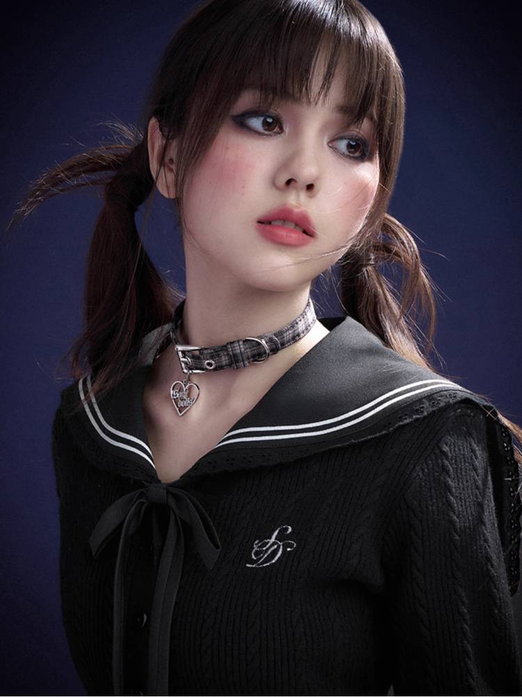 Plaid choker necklace【s0000011288】