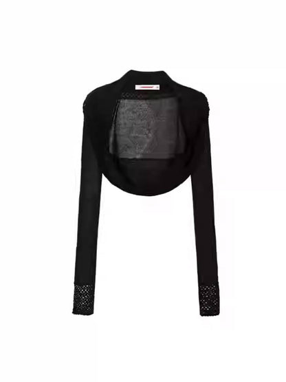 Halter neck vest and loose short cardigan【s0000011398】