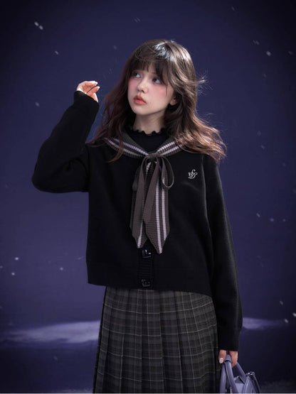 Sailor style knit cardigan【s0000011296】