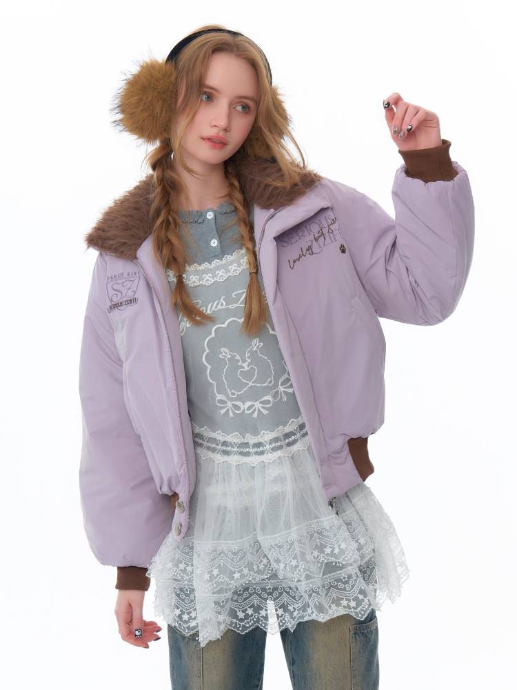 Retro style purple jacket【s0000011077】