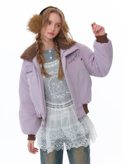 Retro style purple jacket【s0000011077】