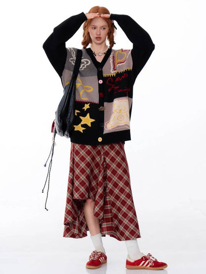 Retro V-neck cardigan jacket【s0000011039】