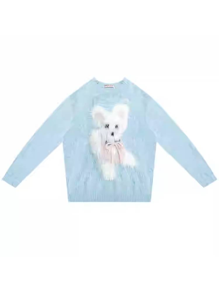 레트로 디자인 개 스웨터 [S0000011058]