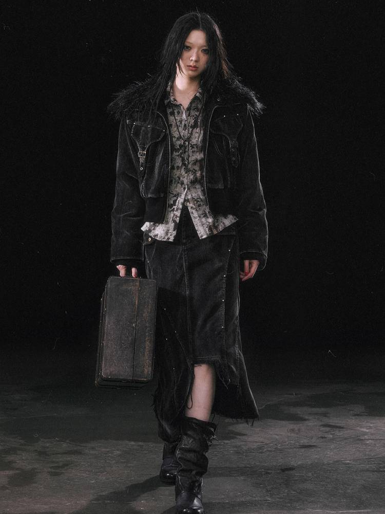 Fur cotton jacket【s0000011451】