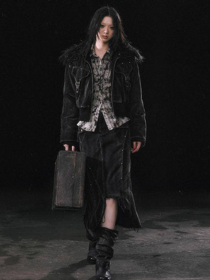 Fur cotton jacket【s0000011451】