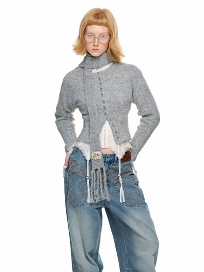 Alpaca wool scarf【s0000011396】