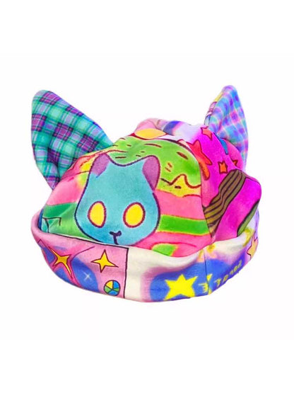 【サイズ表なし】Printed cat ear hat【s0000010283】