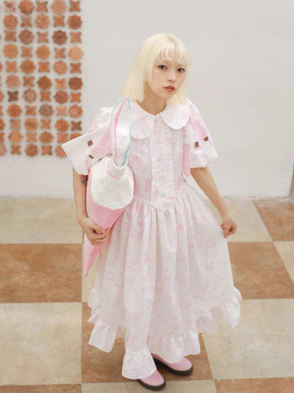 Puff sleeve princess dress【s0000010072】