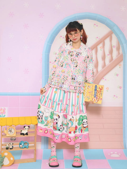 Petal collar print shirt【s0000007678】