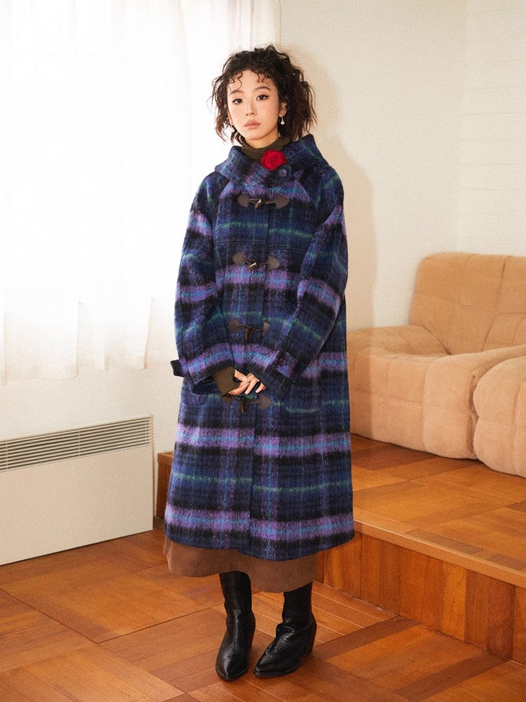 Plaid long coat【s0000010362】