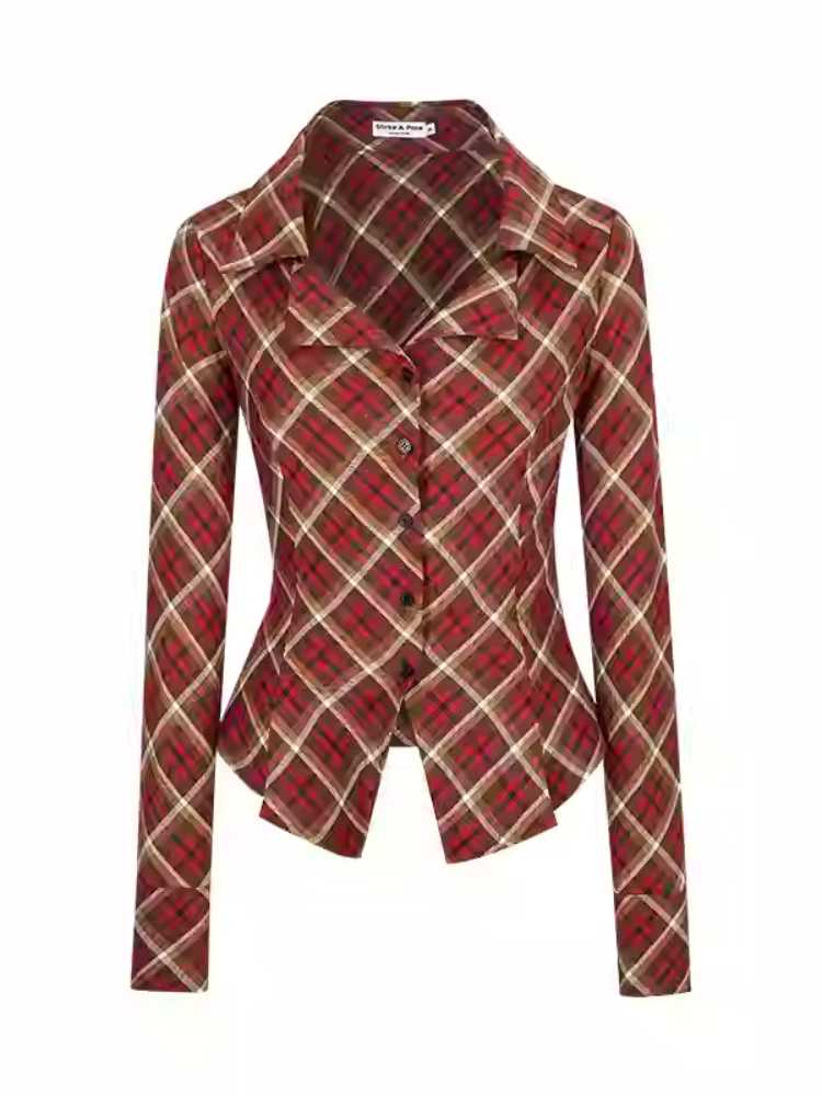 Red Plaid Waist Shirt [S0000010589]