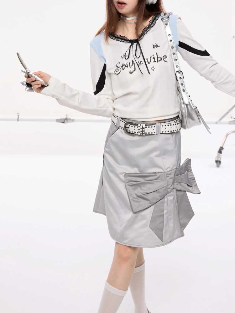 Silver Patchwork Skirt [S0000010412]