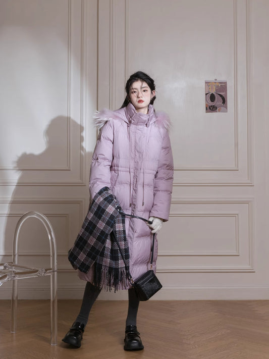 Purple diamond long down jacket【s0000005811】