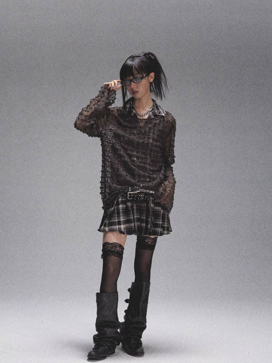 Sleeveless shirt pleated dress【s0000008451】