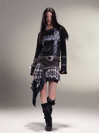 펑크 록 주름 스커트 [S0000011455]