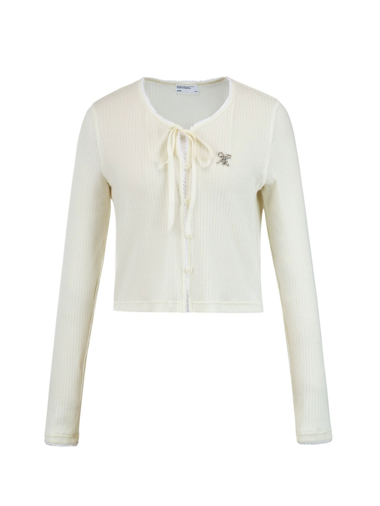 Sheer lace short cardigan【s0000007424】