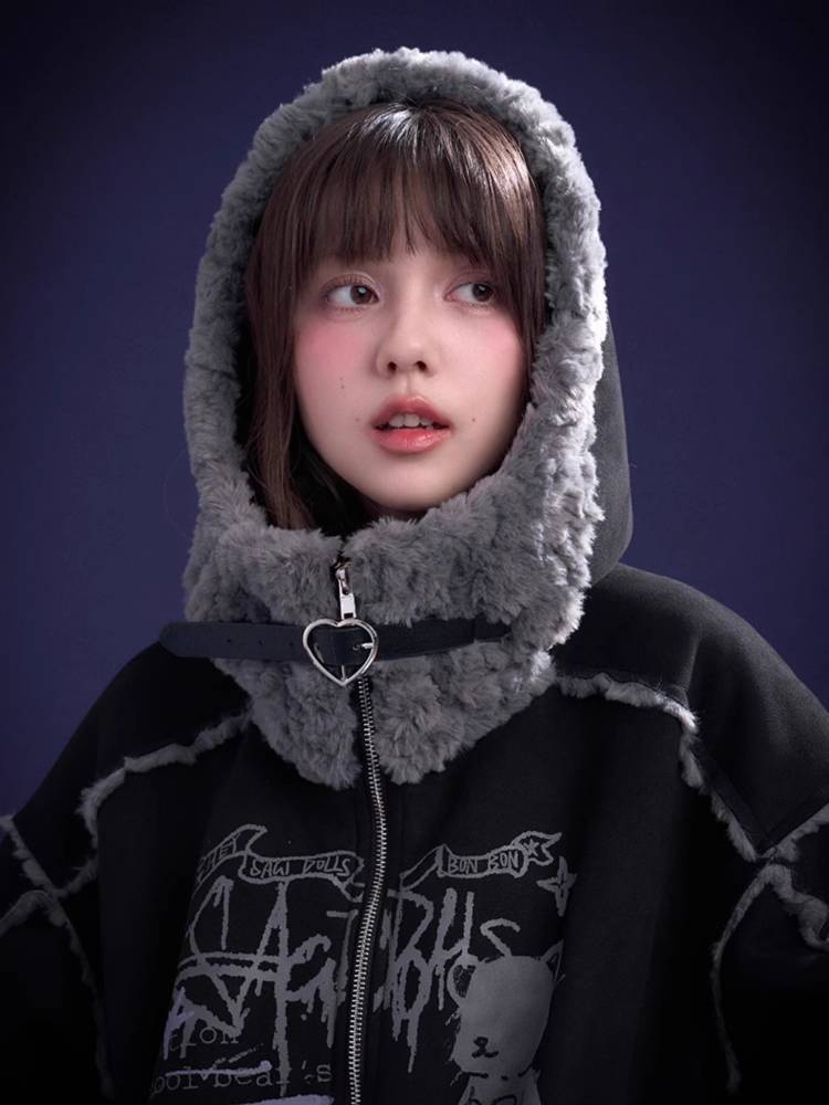 Warm bear hooded jacket【s0000011281】