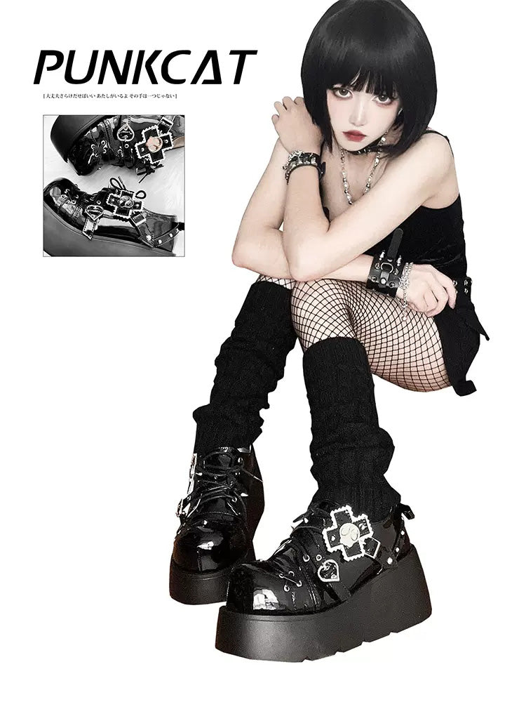 Hot girl original punk style platform shoes【s0000006208】