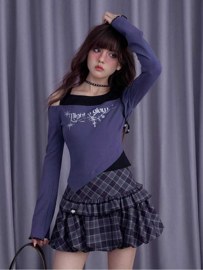 PLAID BUD SKIRT [S0000010684]