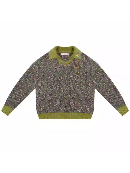 High-end polo V-neck sweater【s0000011070】